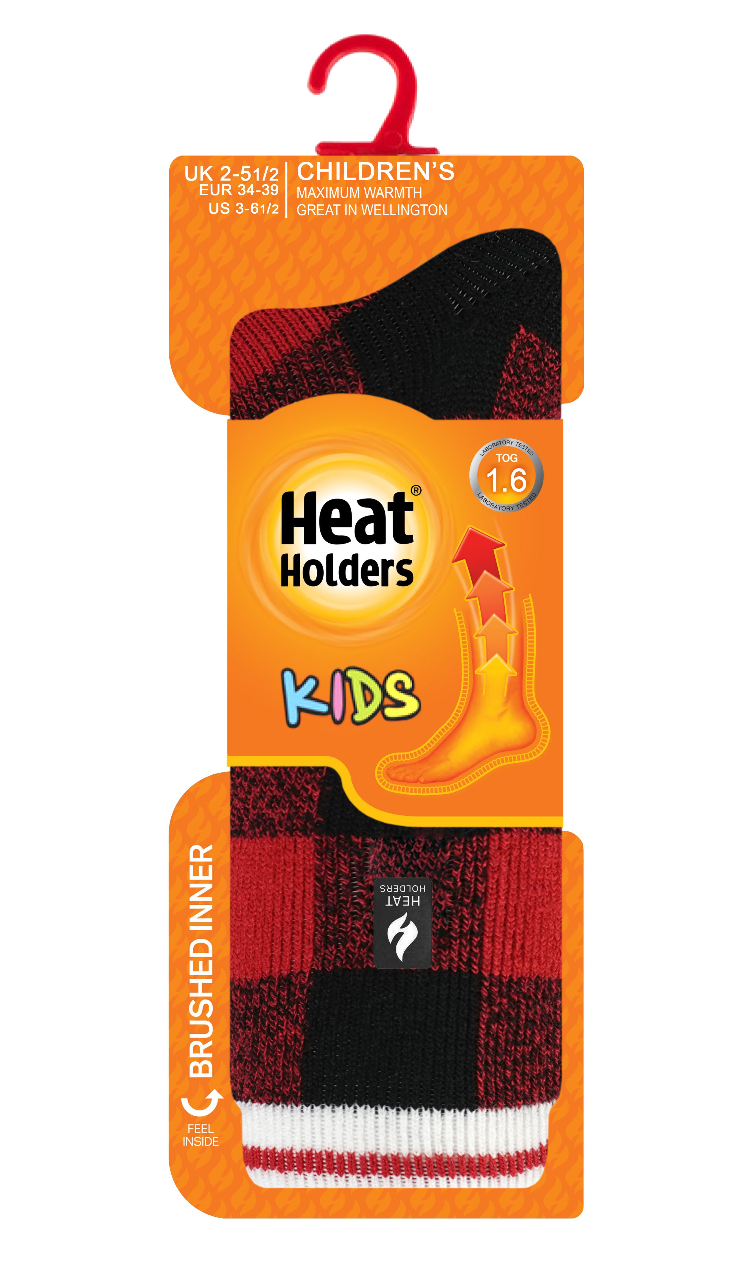 Heat Holders® Kids Lite Owen Plaid Slipper Sock