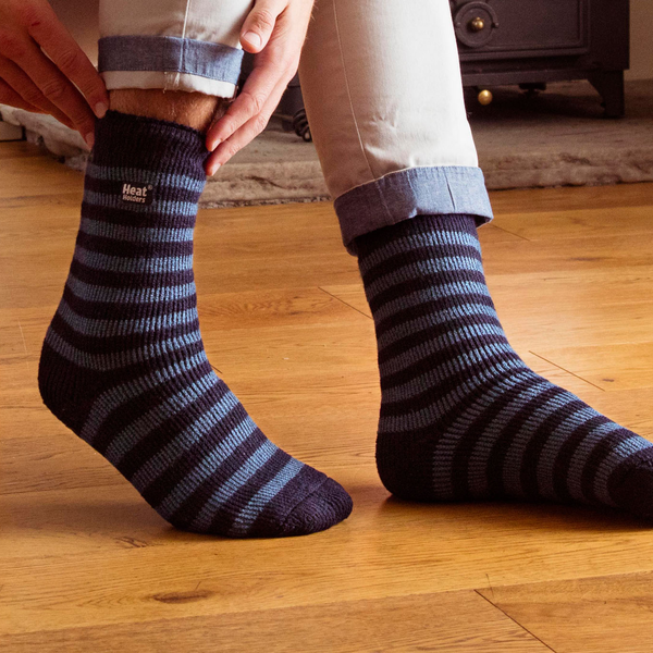 Heat Holders Men's Ankle Socks, Size: 4, Blue
