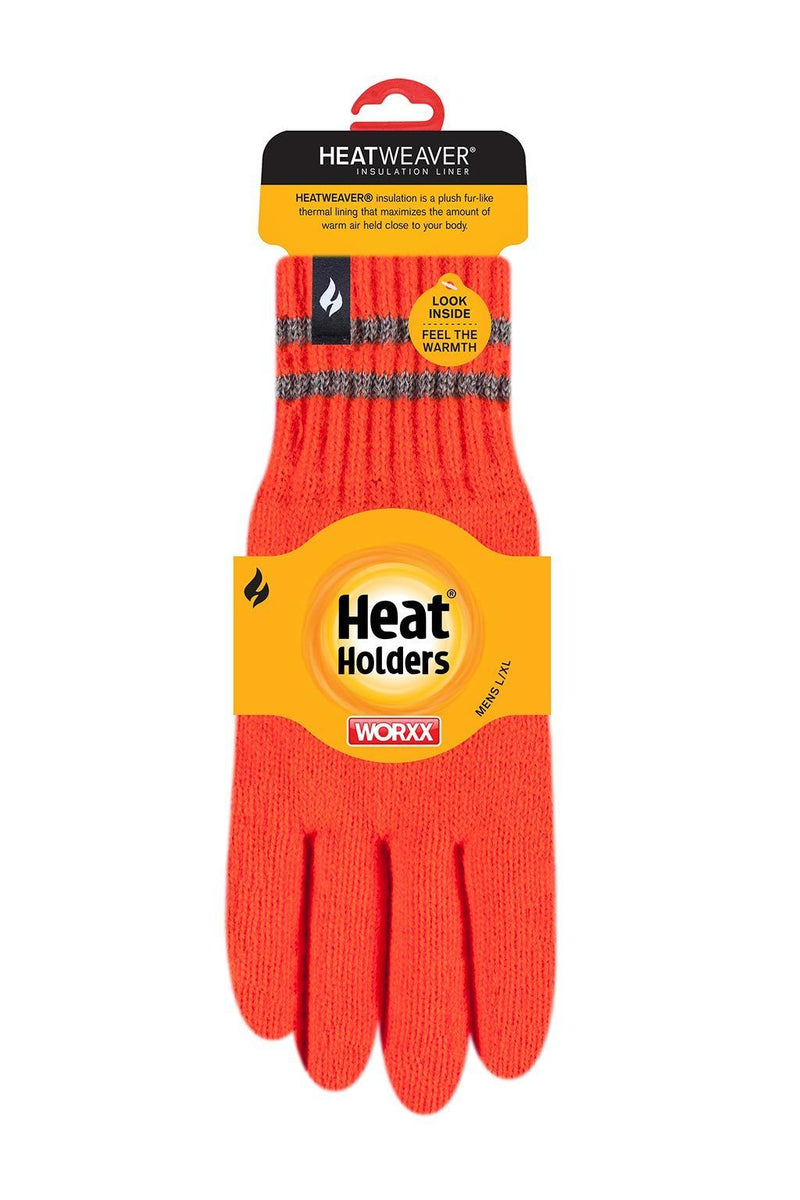 Heat Holders Men's Orange Worxx Gloves
